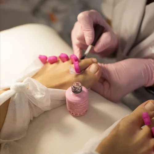 Luxury manicure and pedicure treatment performed by Bella On Call in Dubai